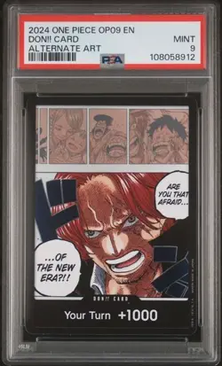 2024 One Piece OP09 Don!! Card ALTERNATE ART PSA 9 MINT - Image 1