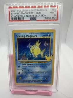 2021 POKEMON CELEBRATIONS CLASSIC COLLECTION #66 SHINING MAGIKARP-HOLO PSA 9 - Image 1