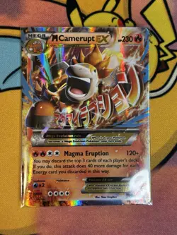 M Camerupt EX XY198 XY Black Star Promo Ultra Rare Mega Pokemon Card Mint - Image 1
