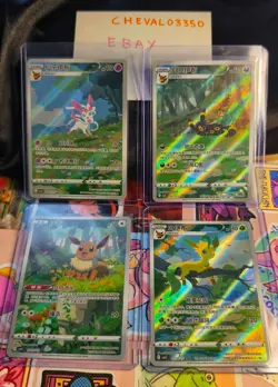 Pokemon S-Chinese Horizons Gem VOL.2 Exclusive CBB2C Eevee 4 Pcs Set Eeveelution - Image 1