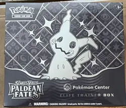 Paldean Fates Pokemon Center ETB Sealed 820650856181 - Image 1