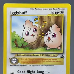 Igglybuff Black Star Promo 36 Pokemon Card WOTC Vintage Neo 1995-2001 Baby Cute - Image 3