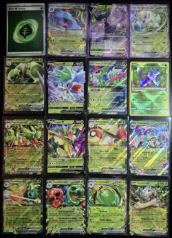 Lot of 16 Grass EX V Pokemon Card Lot Venusaur No Duplicates all NM - Image 1