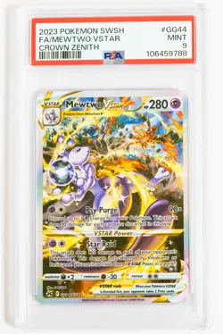 2023 Pokemon #GG44 SWSH FA/Mewtwo Vstar Crown Zenith PSA 9 Mint - Image 1