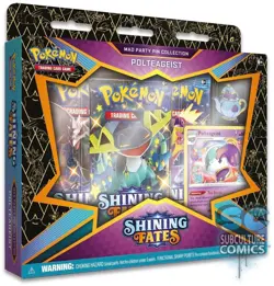 Pokemon TCG Shining Fates Mad Party Pin Collection Polteageist Factory Sealed - Image 1