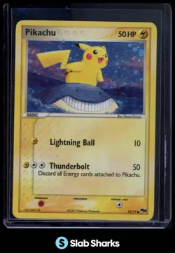 2007 POKEMON POP SERIES 5 #12/17 PIKACHU RETAIL EXCLUSIVE HOLO - Image 1