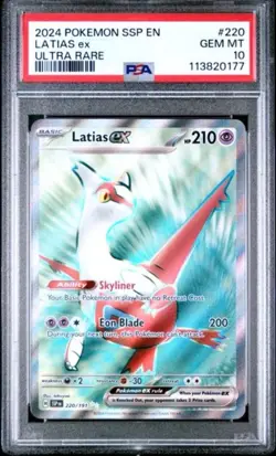 Latias ex 220/191 - PSA 10 Sv08: Surging Sparks Holo 2024 Pokemon PKMN TCG - Image 1