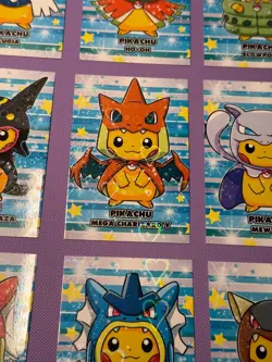 ❤HEARTS HOLO Poncho Pikachu 9 Card Set! - Pokémon Merry Christmas Card Database! - Image 3