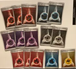 Pokemon TCG Black Bolt White Flare Holo Energy Lot Of 15 Cards - Image 1