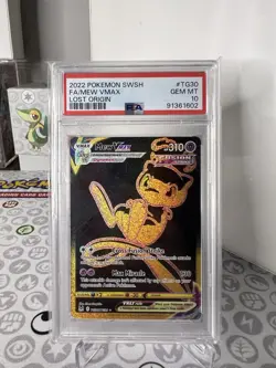 Pokemon TCG Mew VMAX PSA 10 Lost Origin TG30/30 Gem Mint Black & Gold - Image 1