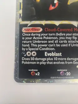 2010 Pokemon Umbreon (Prime) 86/90 Undaunted Holo LP - Image 4