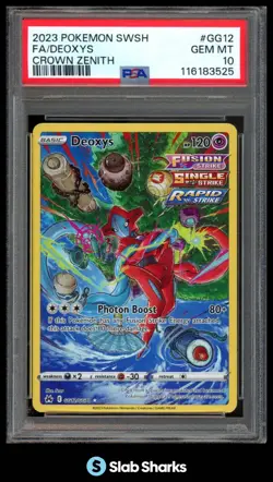 2023 POKEMON SWORD & SHIELD CROWN ZENITH #GG12/GG70 DEOXYS FULL ART PSA 10 - Image 1