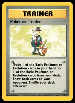 Pokemon Trader 77/102 Base Set Regular Rare Pokemon Card - Image 1