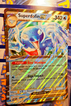 Pokemon Francais Card Holo Carte Promo JUMBO SUPERDOFIN EX SVP 126 FR 2024 - Image 1