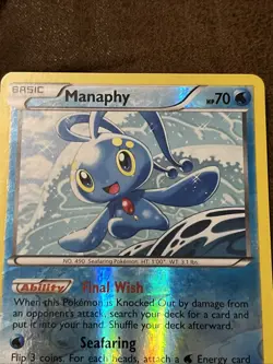 Manaphy Holo Rare 34/135 Plasma Storm Pokemon Card - Image 3