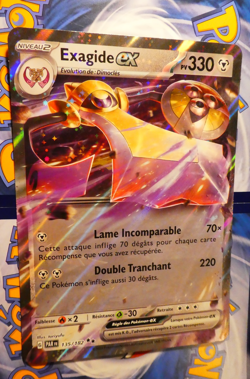 Pokemon Francais Card Holo Carte Promo JUMBO EXAGIDE EX 135/182 PAR FR 2023 - Image 1