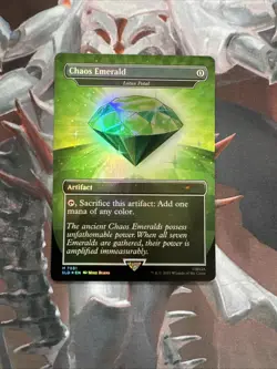 Chaos Emerald Green 7031✨FOIL✨ Secret Lair x Sonic - NM Magic MTG - Image 1