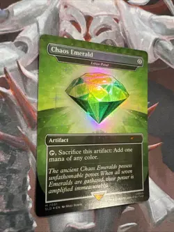 Chaos Emerald Green 7031✨FOIL✨ Secret Lair x Sonic - NM Magic MTG - Image 2