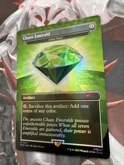 Chaos Emerald Green 7031✨FOIL✨ Secret Lair x Sonic - NM Magic MTG - Image 3