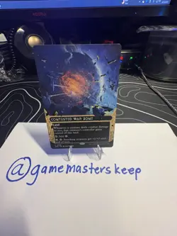 1x - Contested War Zone - (borderless #08) - EOS Stellar Sights - NM MTG - Image 1