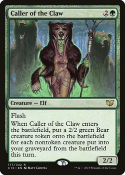 CALLER OF THE CLAW Commander 2015 MTG Green - Rare - Image 1