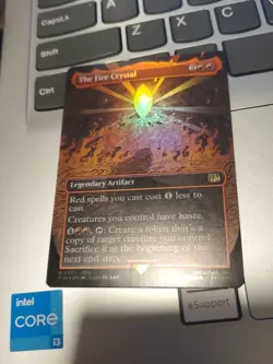 The Fire Crystal (Borderless) Final Fantasy Foil Mtg Magic Card Standard Rare - Image 1