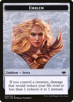 1x - Serra the Benevolent Emblem - #20 - Modern Horizons - NM MTG - Image 1