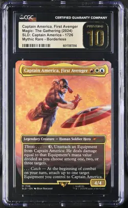 CAPTAIN AMERICA, FIRST AVENGER Secret Lair CGC Pristine 10 MTG - Image 1