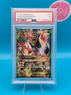 PSA 5 - 2015 Pokemon XY, Houndoom EX, Break Through - Image 1