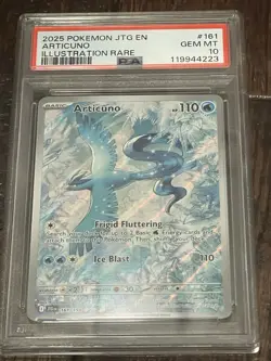 2025 Pokemon JTG Articuno Journey Together Holo 161 /159 PSA 10 - Image 1