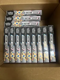 LOT OF 12 Pokemon Victini Illustration collection Box Factory Sealed IN HAND - Image 1