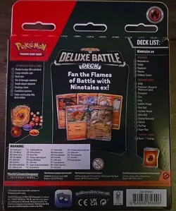 Pokemon Deluxe Battle Deck NINETALES EX Trading Card Game Sealed - Image 3