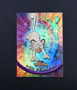 LP #53 Persian Rainbow Foil Blue Label Topps Pokemon Card 1999 - Image 1