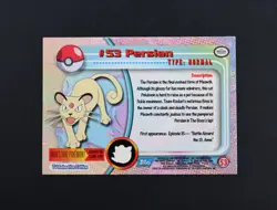 LP #53 Persian Rainbow Foil Blue Label Topps Pokemon Card 1999 - Image 2