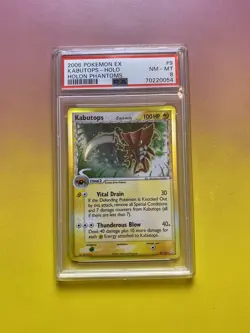 PSA 8 MINT Holo Kabutops Pokemon Card EX Holon Phantoms 9/110 - Image 1