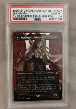 Sephiroth, Fabled Soldier SURGE Foil 0527 MTG Final Fantasy *GEM MINT PSA 10* - Image 1