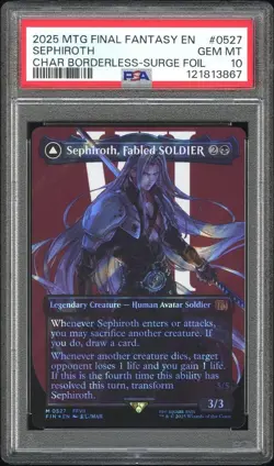 Sephiroth, Fabled Soldier SURGE Foil 0527 MTG Final Fantasy *GEM MINT PSA 10* - Image 1