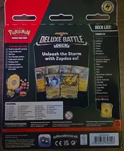 Pokemon Deluxe Battle Deck ZAPDOS EX Trading Card Game New Sealed - Image 3