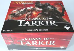KHANS OF TARKIR MtG Magic sealed FAT PACK (Bundle) card Box 9 Booster Packs + - Image 1