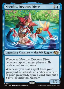 Neerdiv, Devious Diver- Foundations Jumpstart Regular MTG-NM - Image 1