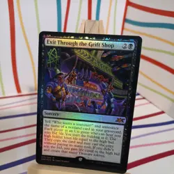 MTG Magic the Gathering Exit Through the Grift Shop (74/689) Unfinity LP FOIL - Image 1