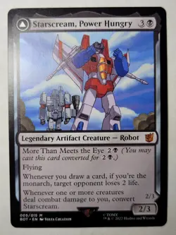 Starscream, Power Hungry TRANSFORMERS Regular Universes Beyond Mythic BOT mtg NM - Image 1