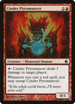 MTG Cinder Pyromancer Premium Deck Fire and Lightning C Foil (LIGHTLY PLAYED) - Image 1