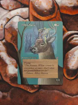 Magic the Gathering Willow Faerie #2 Hand Painted Unique Custom MTG Alter - Image 1