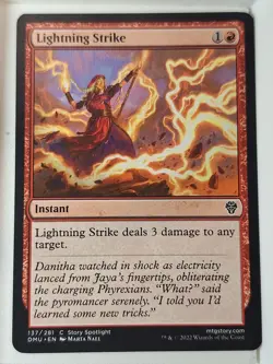 Lightning Strike - Dominaria United - Magic the Gathering MTG Nice! - Image 1