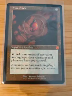 MTG Mox Amber (Retro Frame Artifact) The Brothers' War M/NM Free UK P&P - Image 1