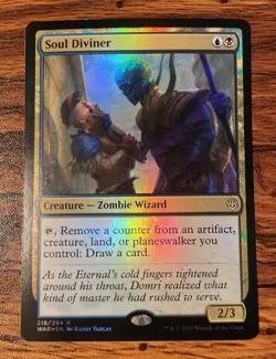 1X MTG Soul Diviner FOIL Prerelease Promo War of the Spark LP X1 - Image 1