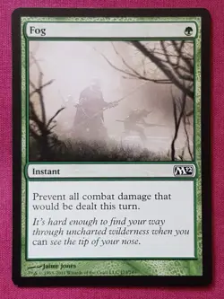 Magic The Gathering 2012 CORE SET M12 FOG green card MTG - Image 1