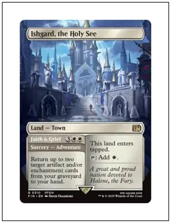 1x Ishgard, the Holy See, Borderless Art, Final Fantasy, MTG NM - Image 1