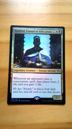 MTG Carte Magic Kaladesh Kambal, Consul of Allocation FOIL Eng LP - Image 1